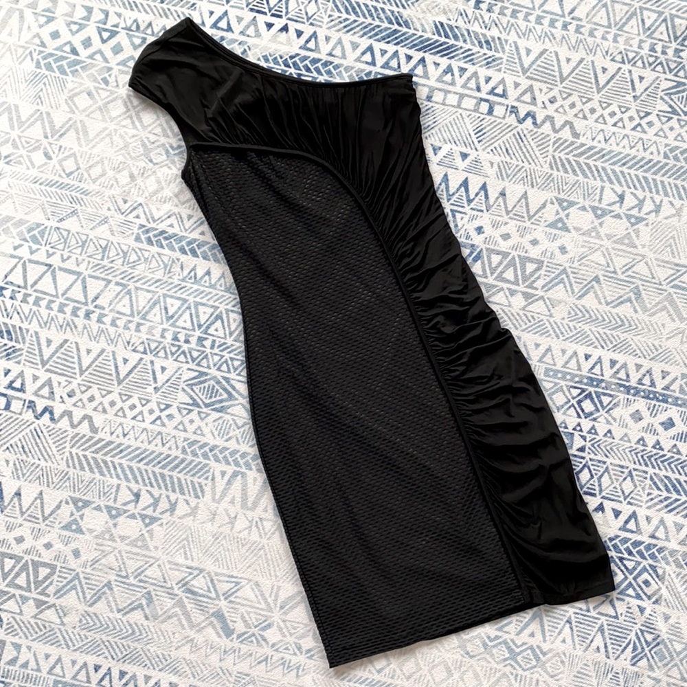 Andrew Marc One Shoulder Dress - Picture 2 of 8